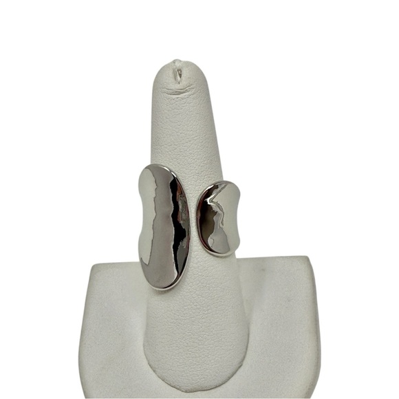 Silver Plated Cuff Statement Ring - Picture 7 of 11